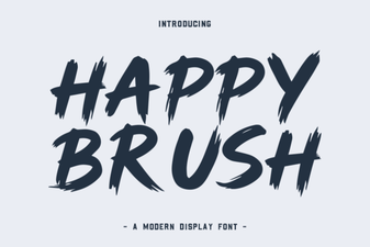 Happy Brush Font Design Ideas and Creative Projects