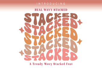 Real Wavy Stacked Font for Creative Design Projects