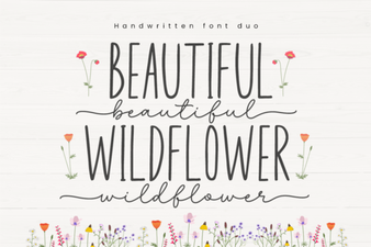 Beautiful Wildflower Duo Font Design Ideas