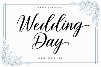 Wedding Day Font: Elegant Script for Your Special Day